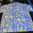 Vtg UCLA Bruins Aloha Hawaiian Shirt Button Up Football XL Blue Gold University