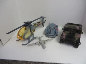 4 Pcs Lanard Tank & D-Stroyr Helicopter Chap Mei Drone General HUMVEE & Access - Picture 1 of 14