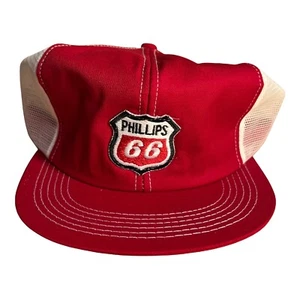 Vintage Phillips 66 Gas & Oil Mesh Snapback Trucker Hat K Products USA MADE - Picture 1 of 9