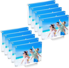 10 Pack Acrylic Picture Frame 4×6 Clear Double Sided Magnetic Photo Frame - Fram