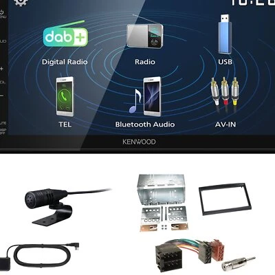 Kenwood DMX129DAB   Autoradio für Peugeot 307 2001-2009 in schwarz - Bild 1 von 4