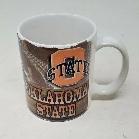 Vintage OSU Oklahoma State Cowboys Coffee Mug 1996 Bucking Horse Pistol Pete Cover