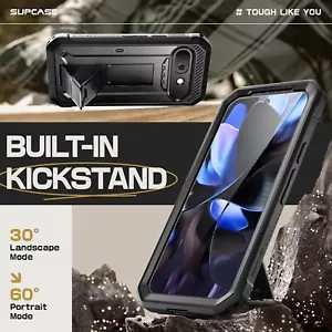 For Google Pixel 9A (2025), SUPCASE Full-Body Case Rugged Kickstand Cover BLACK - Picture 1 of 8