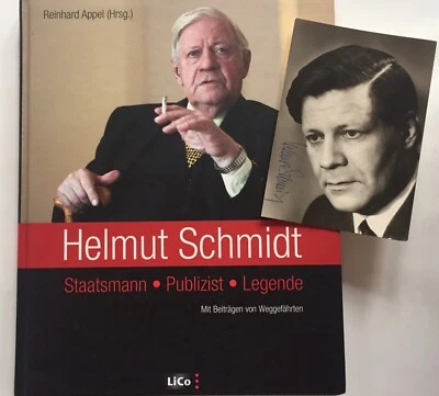 Helmut Schmidt signiert SPD Kanzler original Unterschrift Signatur Autogramm  - Bild 1 von 4
