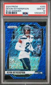 Devon Witherspoon 2024 Panini Prizm FOTL Blue Shimmer /25 PSA 10 #263 POP 2 - Bild 1 von 2