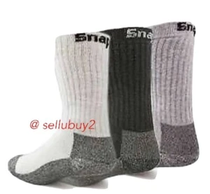 3 Paar weiße Crew-Socken zum Aufknappen stolz hergestellt in den USA kostenloser Versand - Bild 1 von 6