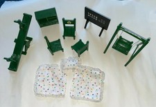 MC Toy Doll Set Seesaw chairs swing bedspread blackboard