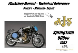 AJS SpringTwin 500cc Service Reparatur Werkstatthandbuch USB 1962 - Bild 1 von 9