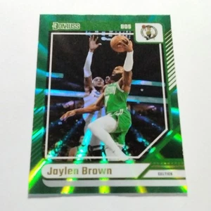 2024-25 Donruss Green Lazer Jaylen Brown Boston Celtics #25 - Picture 1 of 2