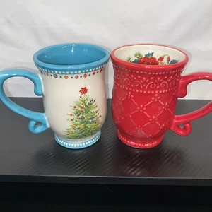 Pioneer Woman Christmas Special Ed Holiday Medley Mug Set Of 2  RARE - Picture 1 of 6