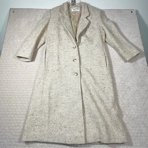 Vintage Fashionbilt Mantel Damen Petite M/L Wolle Nylon USA Union Made Heather Beige - Bild 1 von 21