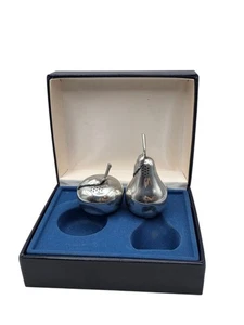 Salero y pimentero Kirk Pewter de colección con estuche #500 Kirk Stieff - Imagen 1 de 5