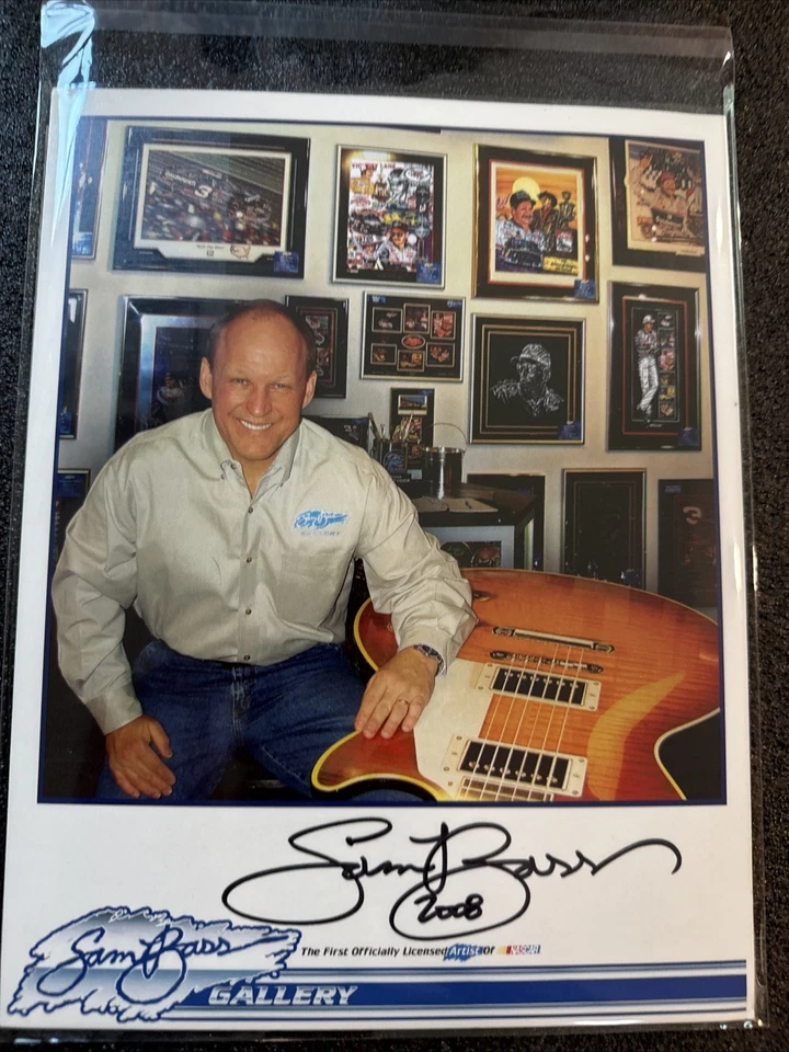 Sam Bass Signed 2008 Photo – NASCAR’s First Officially Licensed Artist Autograph - Image 1 of 1