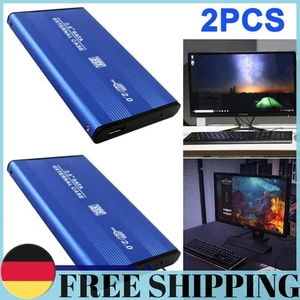 Boîtier de disque dur mobile externe USB 2.0 SATA 2,5 pouces coque en alliage d'aluminium - Photo 1/12