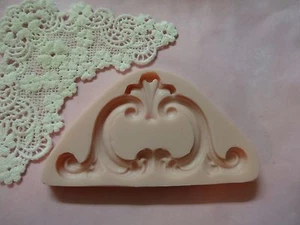 Triangle Scroll silicone mold fondant cake decorating APPROVED FOR FOOD - Picture 1 of 4
