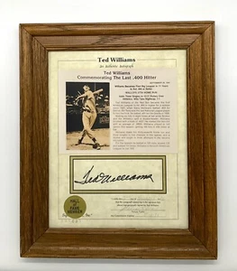Hoja de estadísticas firmadas automáticamente de Ted Williams de Salamanca, Medias Rojas (1989) con certificación notarial - Imagen 1 de 2