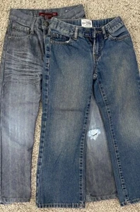 2 Pair- Boys Size 6 Jeans (One Adjustable Waist) - Picture 1 of 6
