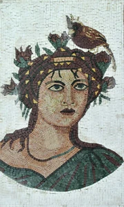 Greek God Myth Cardinal Peace Symbol Home Decor Marble Mosaic - Picture 1 of 1
