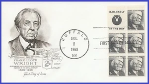 USA3 #1280a U/A ARTMASTER 2 FDC BKLT5 Frank Lloyd Wright - Imagen 1 de 1