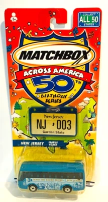 2001 Matchbox Across America 50th Birthday New Jersey Ikarus Coach Bus NEW - Image 1 of 3