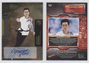 2021 Skybox Metal Universe Champions Gold Auto /25 Vincent Zhou #62 Auto