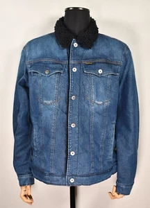 G-Star Raw 3301 schmale Sato Denim Stretch Sherpa Jacke Herren Größe 2XL - Bild 1 von 11