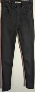 Women's Levi's Mile High Super Skinny Stretch Black Premium Jeans Size 9 Leg 30" - Picture 1 of 13
