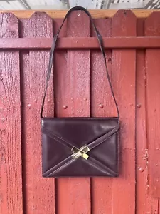 Mark Cross Vintage Convertible Envelope Clutch Shoulder Bag Leather Purse - Picture 1 of 12