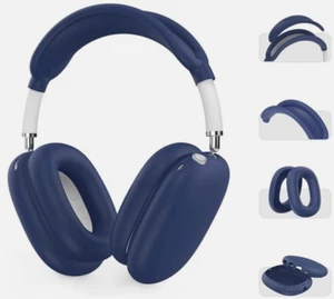 Apple Midnight Blau Silikonhülle für AirPods Max – 4-in-1 Vollschutz-Set bequem - Bild 1 von 8