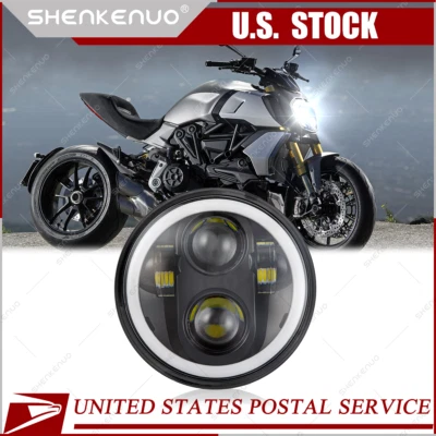 5-3/4 5.75" inch LED Headlight Hi/Lo Beam DRL Motor Lamp Fit for Ducati Diavel - Image 1 of 4