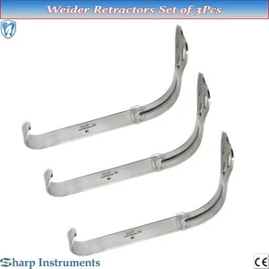 3Pcs Dental Weider Retractors Cheek Tongue Long Mouth Opener Surgical Instrument - Picture 1 of 2