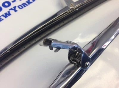 Stainless Steel Wiper Arm Blades with DIMPLES Correct Reproduction A MUST! PAIR - Image 1 of 4