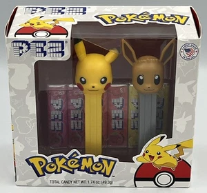 Pokemon Pikachu Eevee 2 Pack Pez Dispenser & Candy Set Sealed - Bild 1 von 4