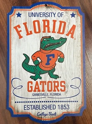 Florida Gators Throwback NCAA 17" x 11" Wood Indoor Sign Wincraft - Image 1 of 2