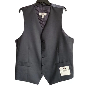 XL Gray Suit Vest Mens Joseph Abboud New Nwt Marzotto Wool Super 100s Usa Made - Picture 1 of 24