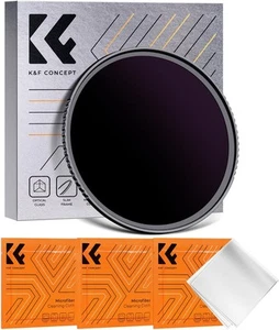 K&F Concept ND100000 Solid Neutral Density Filter Fr Eclipse Solar 55/62/72/82mm - Picture 1 of 57