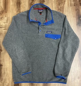 Chaqueta Pullover Patagonia Snap-T Synchilla Gris Medio Manga Larga Polar - Imagen 1 de 9