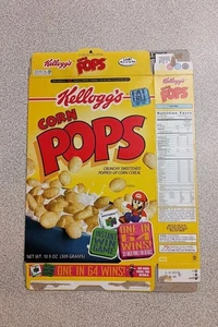 Super Mario 1996 Nintendo 64 N64 Kellogg's Corn Pops cereal promoción caja vacía - Imagen 1 de 8