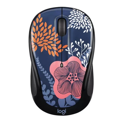 Logitech Mouse - Forest Floral: Wireless USB-A, 1000 dpi, Soft-Touch Grip NEW - Image 1 of 4