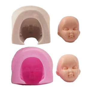 Baby Doll Head Mold Human Face Silicone Mold Cake Decorating Tools  - Picture 1 of 14