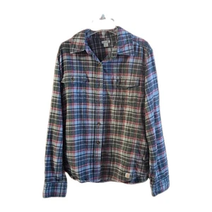 Carhartt Women's Flannel Shirt Size Large 12/14 Gray Plaid Button Up Workwear - Picture 1 of 8