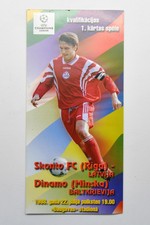 1998 UEFA Champions League Skonto FC vs Dinamo Minsk Football Programme