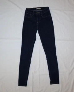Levi's 721 High Rise Skinny Jeans Women's Size 24 Blue Denim Stretch Waterless - Picture 1 of 7