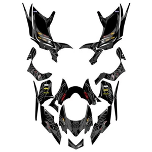 All Years TRX 700XX MAYHEM Black Senge Graphics Kit Compatible with Honda - Picture 1 of 7