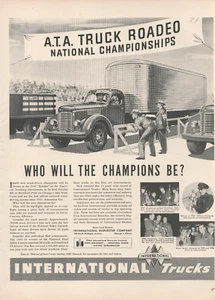 1946 Iinternational Trucks A.T.A Truck Roadeo National Championships Print Ad - Picture 1 of 1
