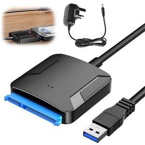 Adaptateur USB 3.0 vers SATA Power for 2.5"/3.5" HDD/SSD Hard Drive Disque Dur Convertisseur - Photo 1/18