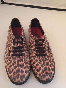 Unisex Van Animal Print Lace Up Shoes Men 6.5 Women 8 - Picture 1 of 5