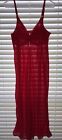 CACIQUE Lane Bryant NIGHTIE LONG RED GOWN 14/16 PLUS XL X-LARGE Crystal Gem Vtg