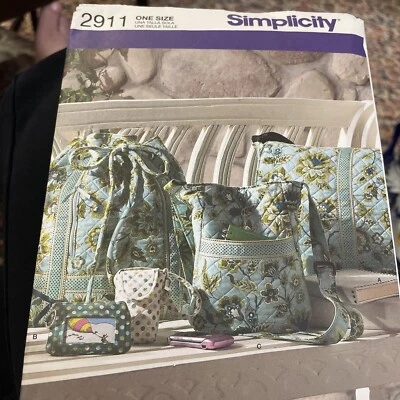 Simplicity Sewing Pattern 2911 Bags Accessories 5 Designs Phone Case Vera Style - Image 1 of 4