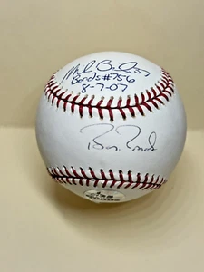 Barry Bonds & Mike Bacsik MINT MLB ball - Giants - HR King - Picture 1 of 8